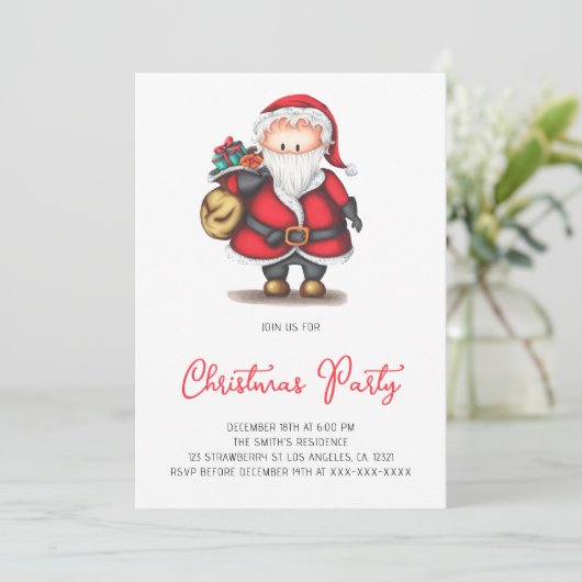 Kerstkerstfeest Kaart (Staand voorkant)