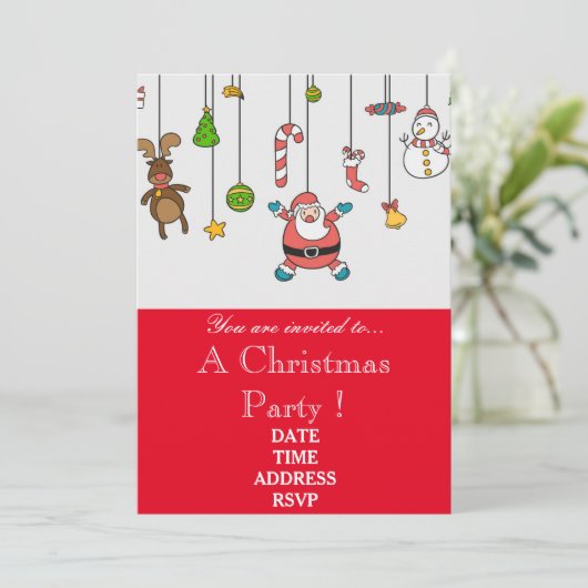 Kerstkerstfeest Kaart (Staand voorkant)