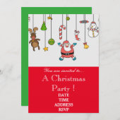 Kerstkerstfeest Kaart (Voorkant / Achterkant)