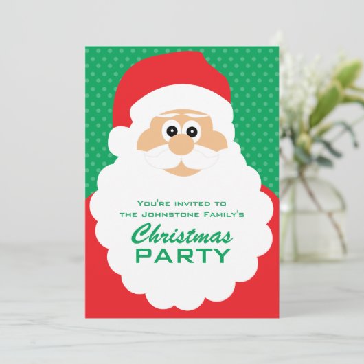 Kerstkerstfeest met Cartoon Kaart (Staand voorkant)