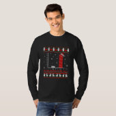 Kerstkerstfeestbalk Grafiek met lelijke kerstkeuke T-shirt (Voorkant volledig)