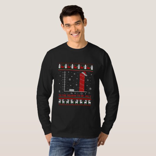 Kerstkerstfeestbalk Grafiek met lelijke kerstkeuke T-shirt (Voorkant volledig)