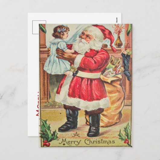 kerstkerstfeestdag Briefkaart (Voorkant / Achterkant)