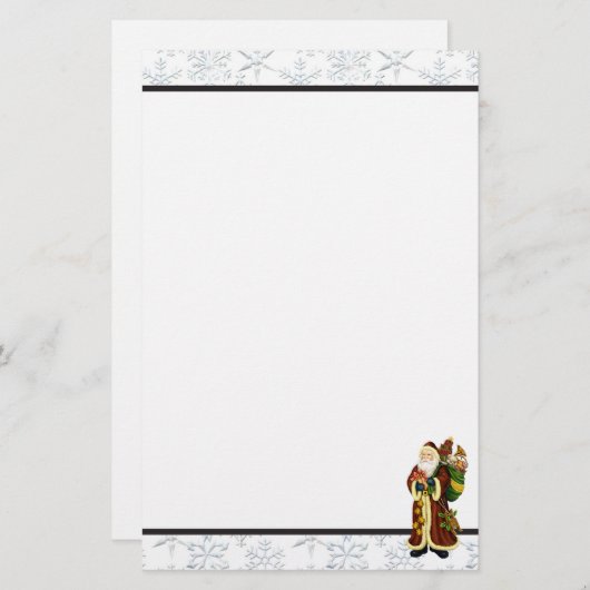 Kerstkerstfeestdag cartoon briefpapier (Voorkant / Achterkant)