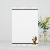 Kerstkerstfeestdag cartoon briefpapier (Staand voorkant)