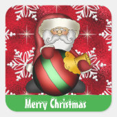 Kerstkerstfeestdag cartoon sticker (Voorkant)