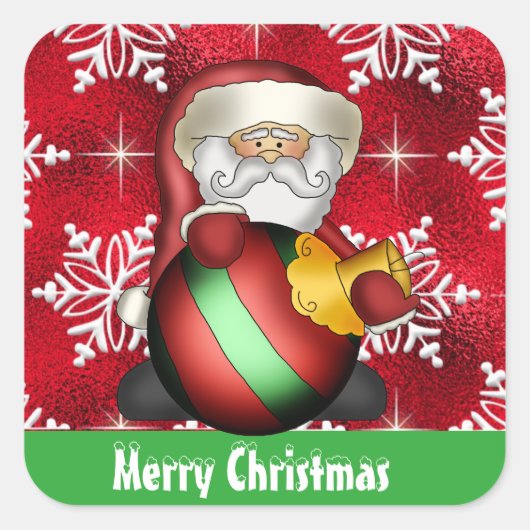 Kerstkerstfeestdag cartoon sticker (Voorkant)