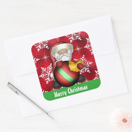 Kerstkerstfeestdag cartoon sticker (Envelop)