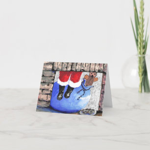 Kerstkerstfeestdag, gevouwen Wenskaart Kaart