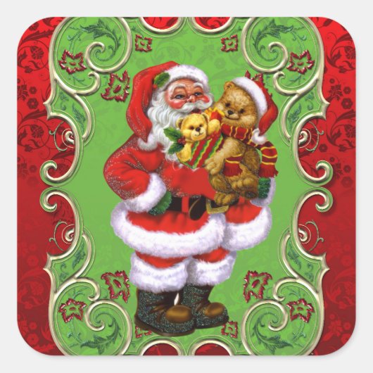 Kerstkerstfeestdag leuke sticker (Voorkant)