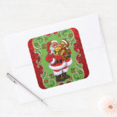 Kerstkerstfeestdag leuke sticker (Envelop)