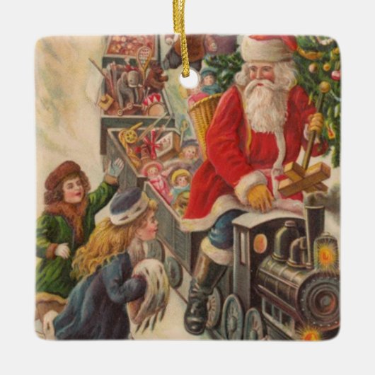 Kerstkerstfeestdag met   keramisch ornament (Voorkant)