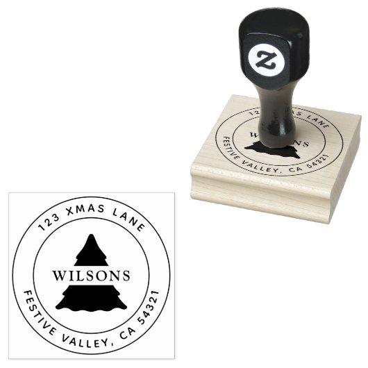 Kerstkerstfeestdag Rubberstempel (Gestempeld)