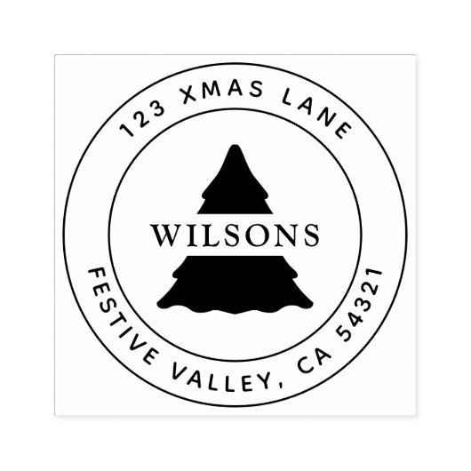 Kerstkerstfeestdag Rubberstempel (Afrduk)