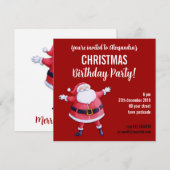 Kerstkerstfeestdag — uitnodiging (Voorkant / Achterkant)