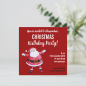 Kerstkerstfeestdag — uitnodiging (Staand voorkant)