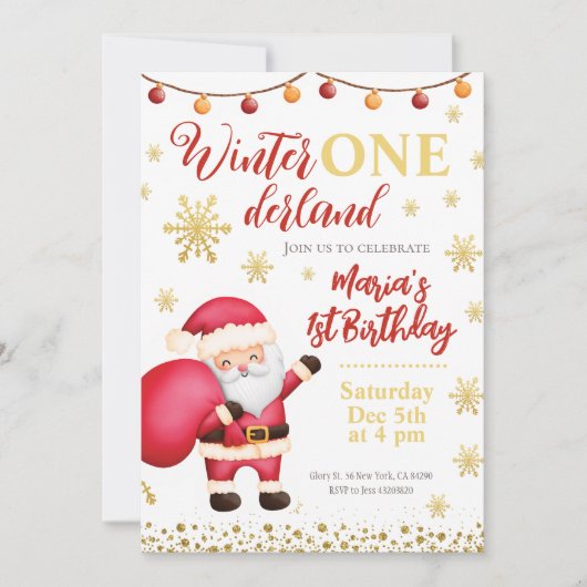 Kerstkerstfeestdag — uitnodiging (Voorkant)