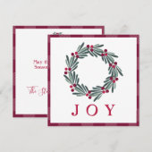 Kerstkerstfeestdag Waterverf begroet met vrolijke (Voorkant / Achterkant)