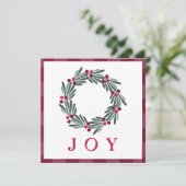 Kerstkerstfeestdag Waterverf begroet met vrolijke (Staand voorkant)