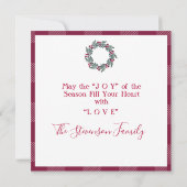 Kerstkerstfeestdag Waterverf begroet met vrolijke (Achterkant)