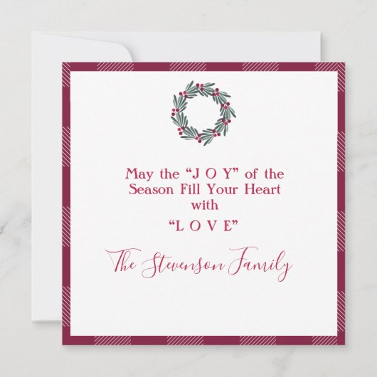 Kerstkerstfeestdag Waterverf begroet met vrolijke  (Achterkant)