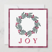 Kerstkerstfeestdag Waterverf begroet met vrolijke (Voorkant)