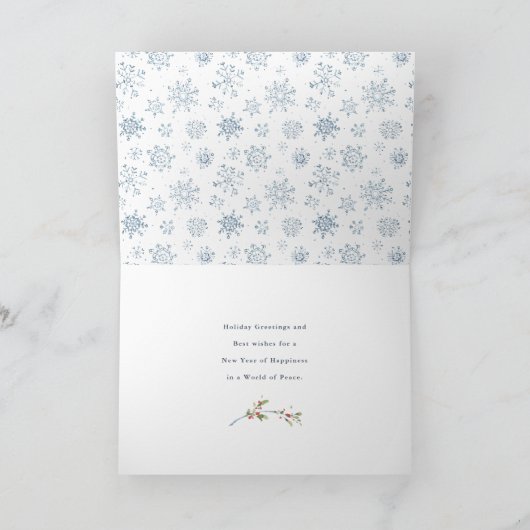 Kerstkerstfeestdag Waterverf Feestdagen Kaart (Binnen)