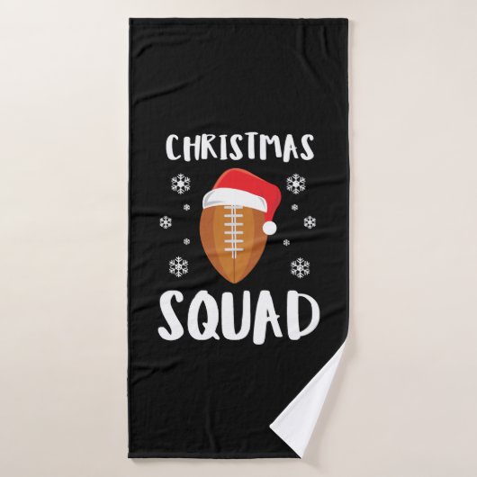 Kerstkerstfeestdagen met Amerikaans Football Badhanddoek (Badhanddoek)