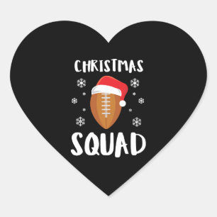 Kerstkerstfeestdagen met Amerikaans Football Hart Sticker