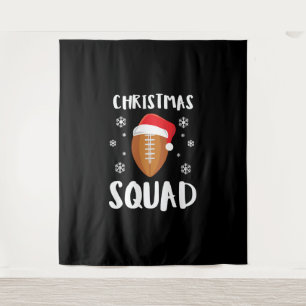 Kerstkerstfeestdagen met Amerikaans Football Wandkleed