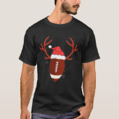 Kerstkerstfeestdagen met Football met kerstcadeaus T-shirt (Voorkant)