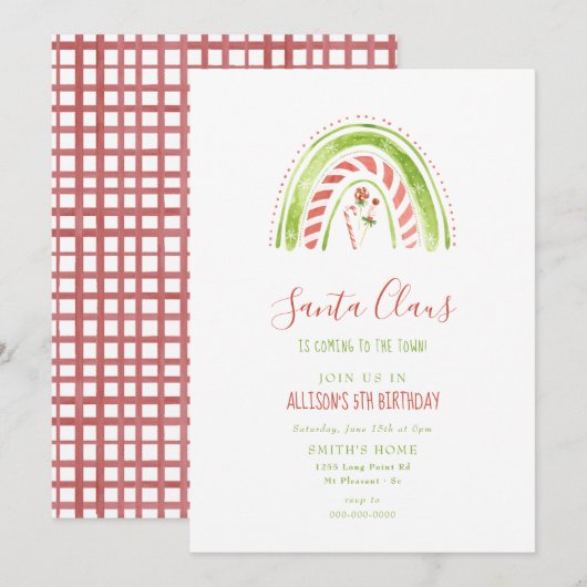 Kerstkerstfeestdagen met kerstcadeautjes Birthday Kaart (Voorkant / Achterkant)