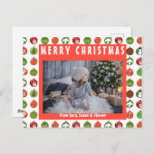 Kerstkerstfeestdagen met kerstfeestdagen briefkaart (Voorkant / Achterkant)