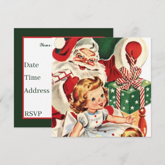 kerstkerstfeestfeest kaart (Voorkant / Achterkant)