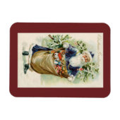 Kerstkerstfeestjes kerstcadeautje magneet (Horizontaal)