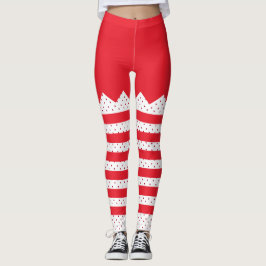 kerstkerstfeeststaven en Stippen Leggings