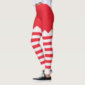 kerstkerstfeeststaven en Stippen Leggings (Links)