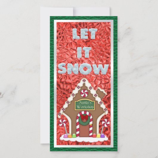 KerstkerstflatKaart in Santa Workshop (Voorkant)
