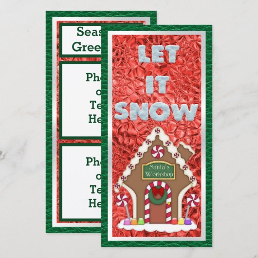 KerstkerstflatKaart in Santa Workshop (Voorkant / Achterkant)