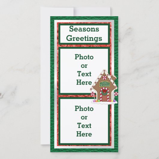 KerstkerstflatKaart in Santa Workshop (Achterkant)