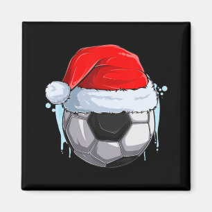 KerstkerstFootball Voetbal in Santa Clau Magneet