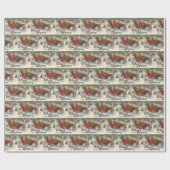 Kerstkerstgereden kerstkerstkerstgereden cadeaupapier (Vlak)