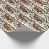 Kerstkerstgereden kerstkerstkerstgereden cadeaupapier (Hoek)