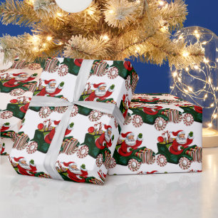 Kerstkerstgereden kerstkerstkerstgereden cadeaupapier