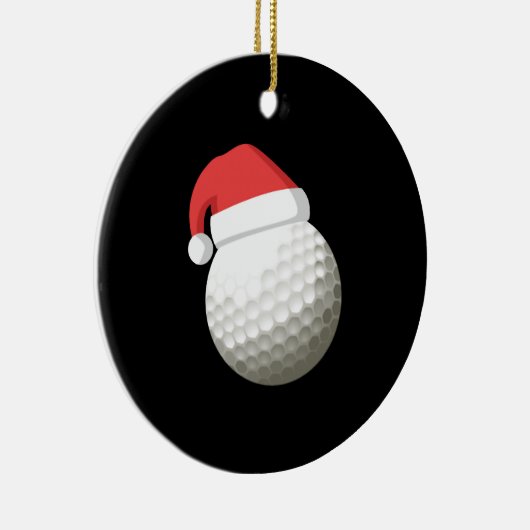 KerstkerstGolf van Santa Hat Keramisch Ornament (Rechts)