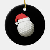 KerstkerstGolf van Santa Hat Keramisch Ornament (Voorkant)