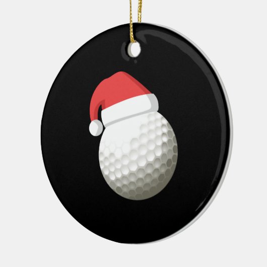 KerstkerstGolf van Santa Hat Keramisch Ornament (Links)