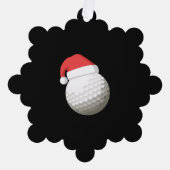 KerstkerstGolf van Santa Hat Ornament Kaart (Voorkant)