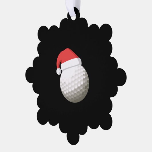 KerstkerstGolf van Santa Hat Ornament Kaart (Links)