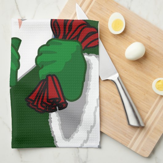 Kerstkersthanddoeken Aangepaste feestdagen Tea Tow Theedoek (Quarter Fold)